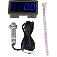 Los mejores  - DollaTek Pantalla de Velocidad de tacómetro de 4 dígitos Velocímetro + Sensor de proximidad NPN Paneles LED inductivos…